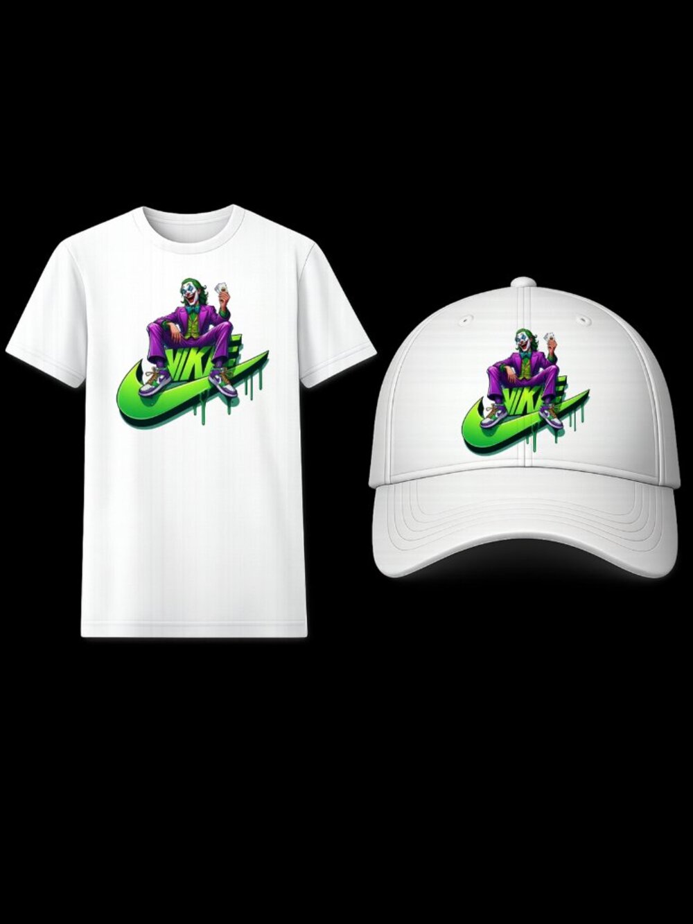 Men 3x White and Purple T-shirt with Trucker hat